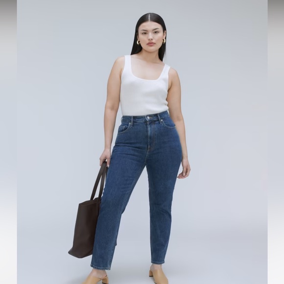 Everlane- The Original Cheeky Jean, Dark Denim, Size 35 - Picture 2 of 12